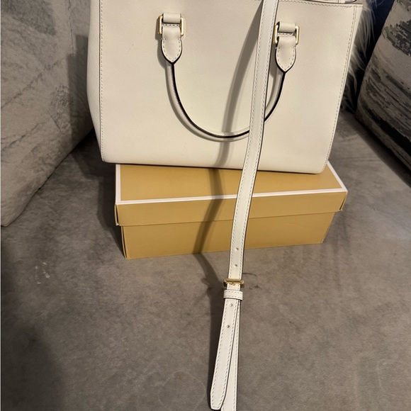 Michael Kors Cream Satchel with Gold Accents - Picture 3 of 13